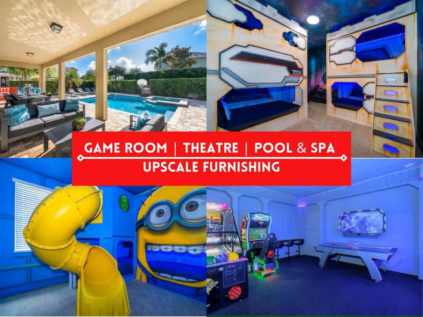 Epic Family Fun! Games & Theme Room, Pool - Encore Resort, Near Disney Орландо Экстерьер фото